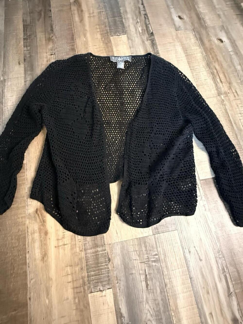 norton mcnaughton Vintage Crochet Cardigan Sz Petite M